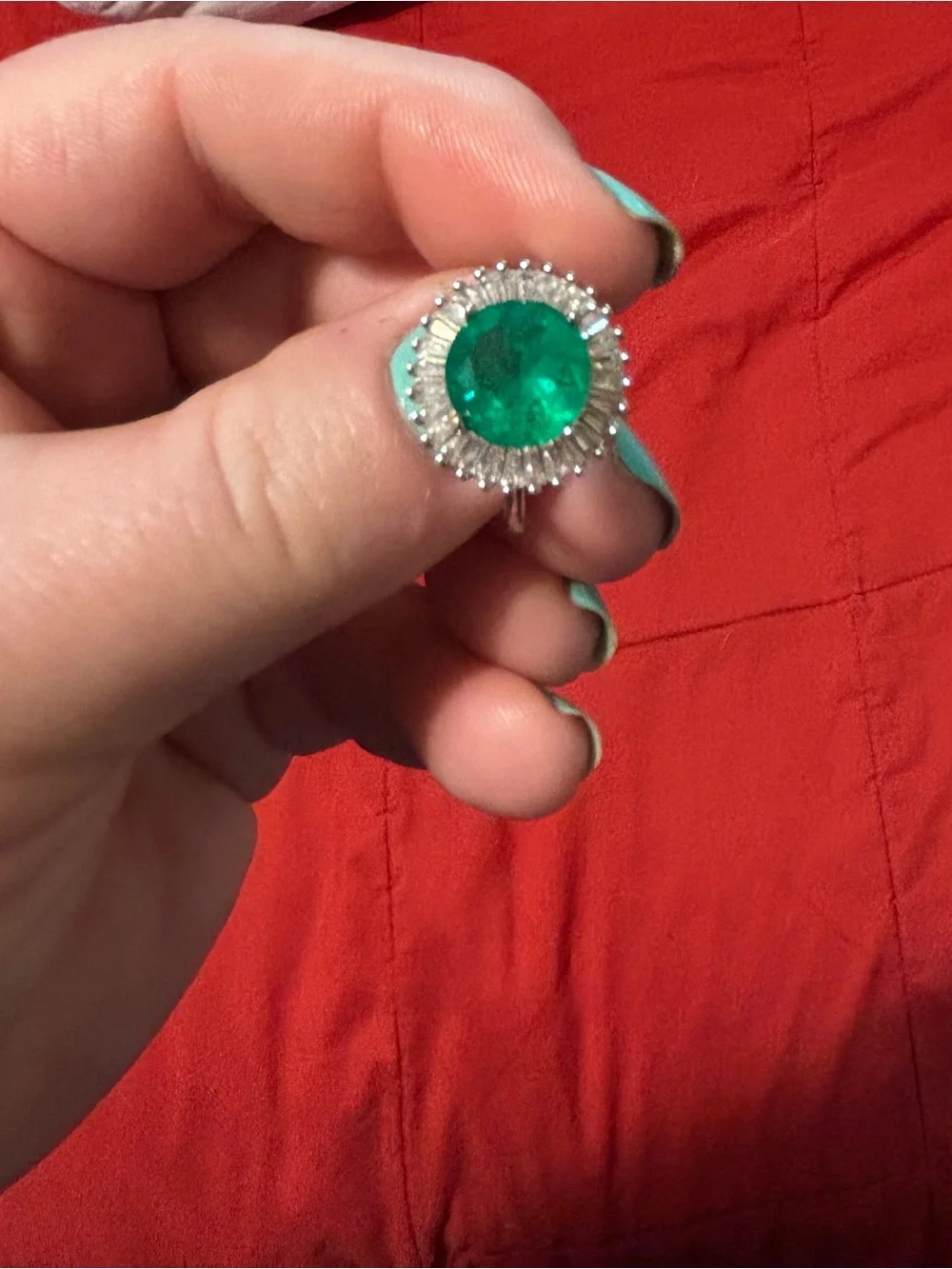 Emerald Ring Sterling Silver